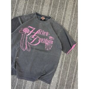 Harley-Davidson Gray and Pink Short Sleeve Tee